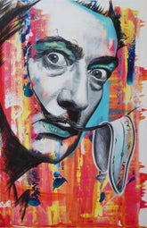 TPFLiving Poster Leinwand / Abstrakte Graffitikunst Porträt Dali / mehrere Motive in verschiedenen Größen - OHNE Rahmen - Modell JB2029-2